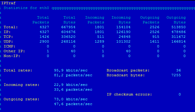 iptraf детализированная статистика