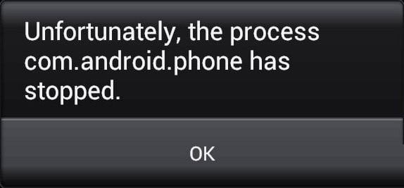 Скриншот ошибки на смартфоне Андроид