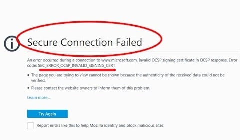 Ошибка в браузере sec_error_ocsp_invalid_signing_cert