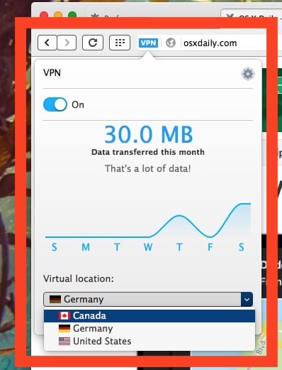 Настройки VPN в браузере Opera