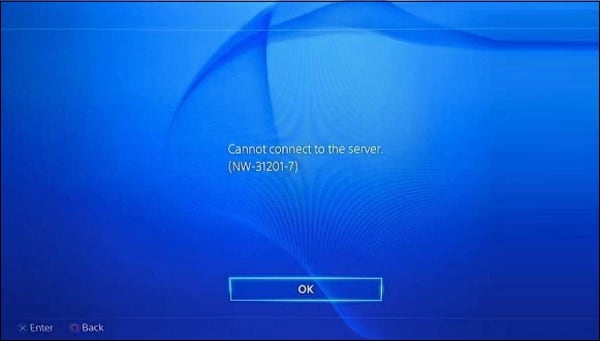Скриншот ошибки в PS4